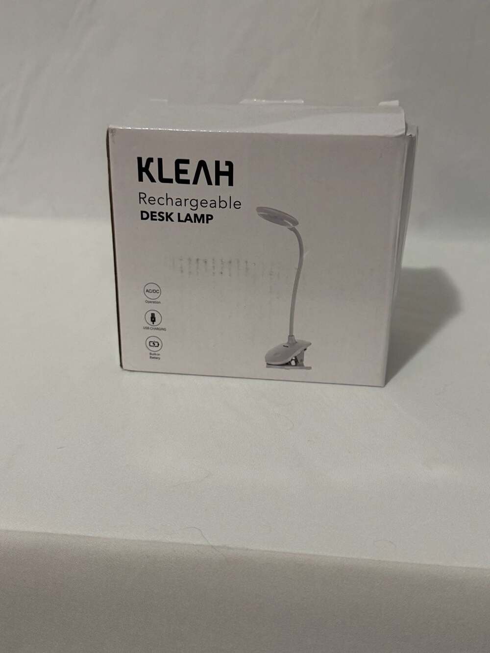 KLEAH Rechargeable Desk Lamp Model KN-L8817LA White Clip-On